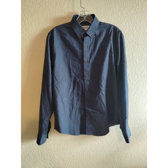 Twillory Performance Button Down Cotton Blend Denim Look Tailored Fit S/M ** - Picture 1 of 12